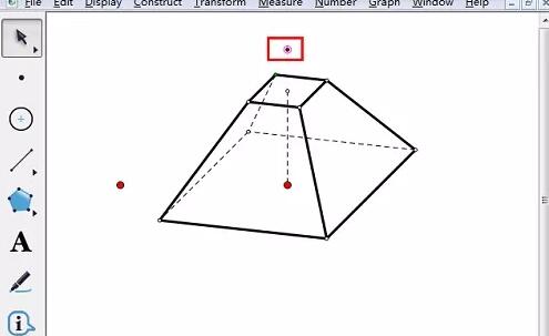 几何画板使用自定义工具制作正四棱台的具体操作讲解
