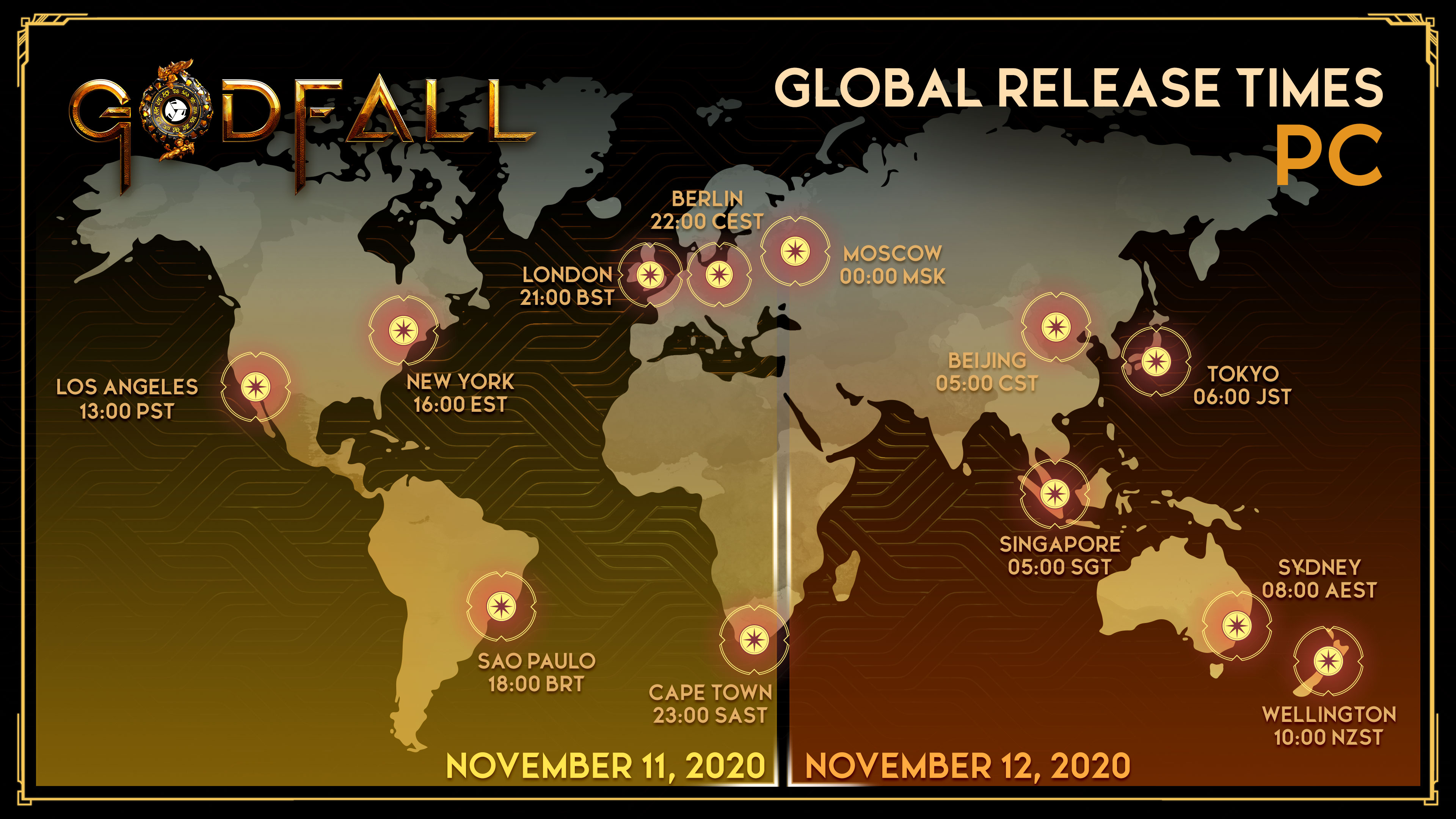 《众神陨落》解锁时间公开，PC版11月12日5:00发售