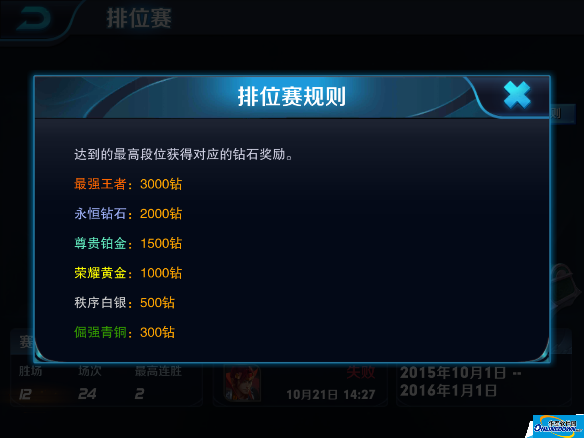 王者荣耀结算奖励