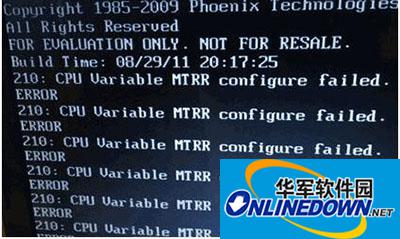 cpu variable mtrr configure failed