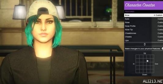 侠盗飞车绿发美女捏脸教学