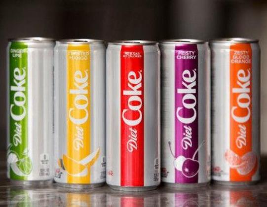 可口可乐将推出四款新口味新包装健怡可乐