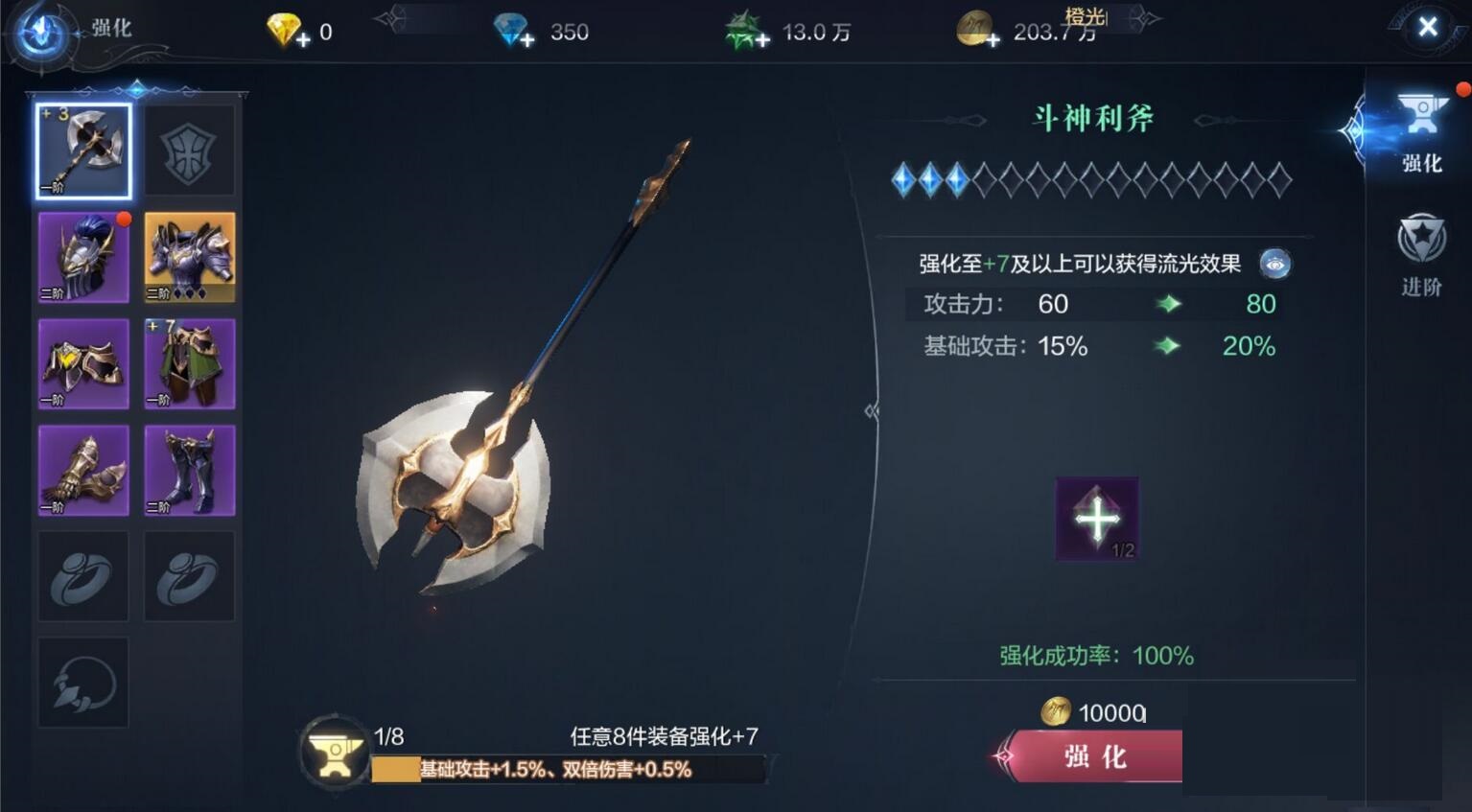 全民奇迹2装备怎么进阶