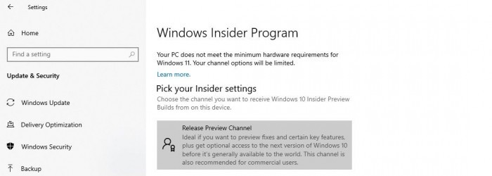 让不符合条件的设备升级Windows11