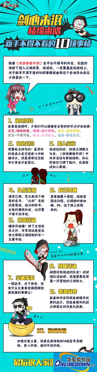剑侠情缘手游新手开局十大必看事项