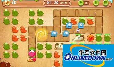 保卫萝卜2第76关炮塔布局图
