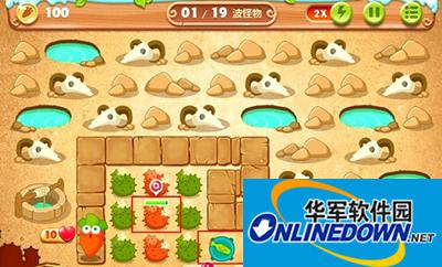 保卫萝卜2第78关布局图攻略