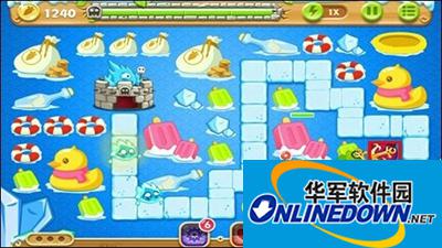 保卫萝卜2第49关的炮塔布阵图