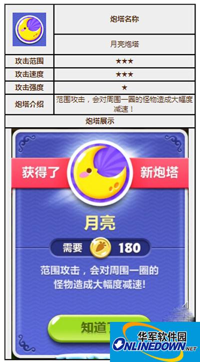 保卫萝卜2炮塔图鉴之月亮炮塔