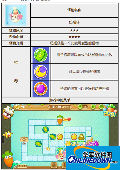 保卫萝卜2奶瓶仔怪物图鉴