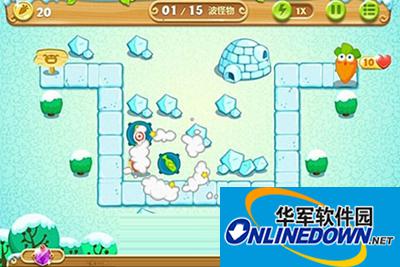 保卫萝卜2获得金萝卜的布阵图