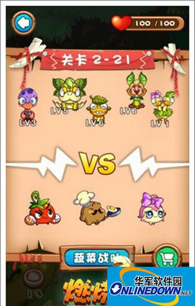 燃烧的蔬菜3 2-21新场景的战斗三星通关