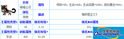 天天传奇喵喵公仔属性解析