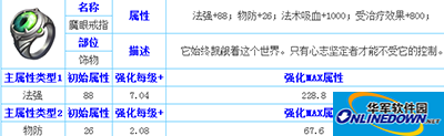 天天传奇魔眼戒指属性分析