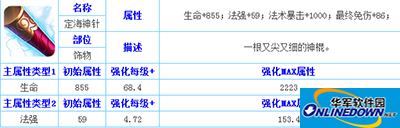 天天传奇定海神针属性介绍