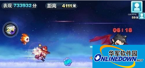 天天酷跑生命接力卡出小魔女的绝技