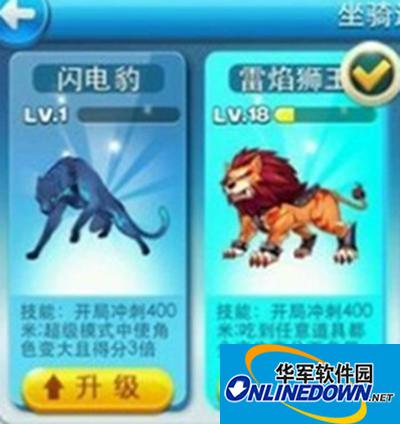 新天天酷跑中人物坐骑满级耗费金币简介